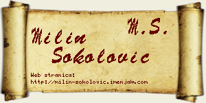 Milin Sokolović vizit kartica
